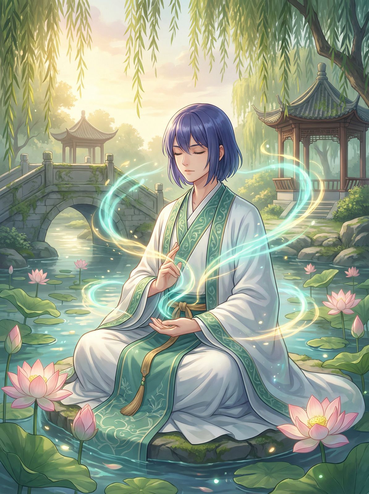 雨后小故事动漫分享-莲池疗愈